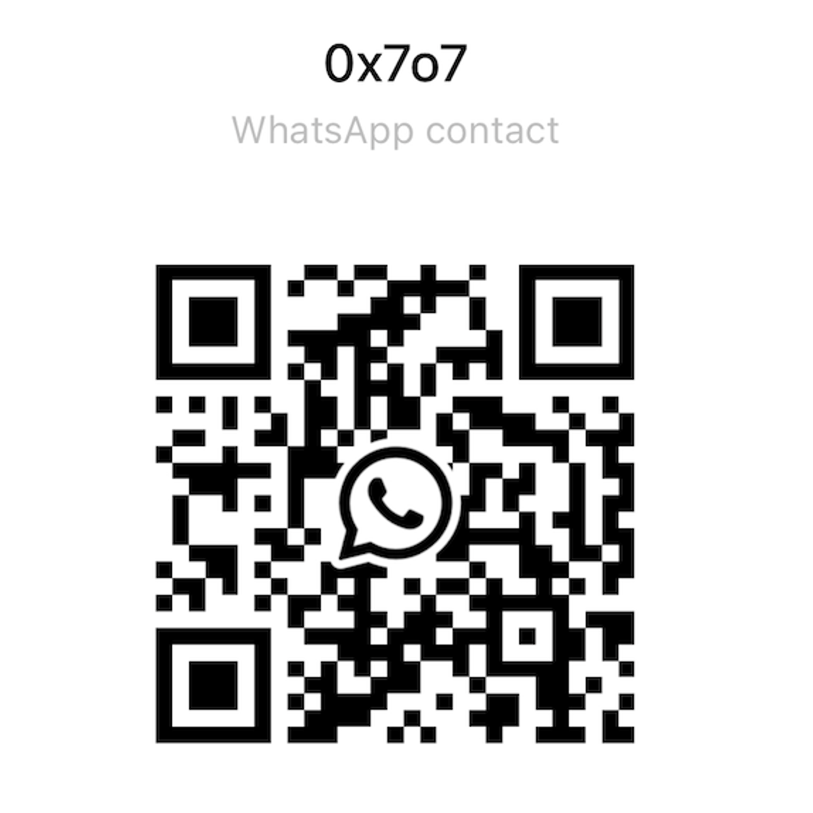 WhatsApp contact QR
